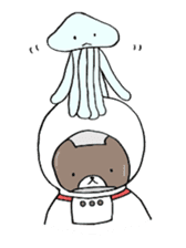 A bear goes to space sticker #3867543