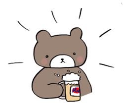 A bear goes to space sticker #3867564