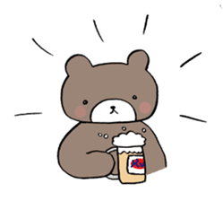 A bear goes to space sticker #3867564