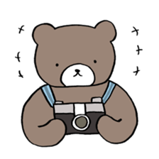 A bear goes to space sticker #3867566