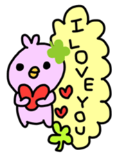 Happy clover Alpaca and chick sticker #3867938