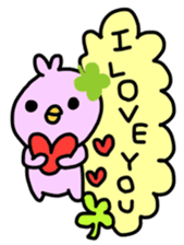 Happy clover Alpaca and chick sticker #3867938