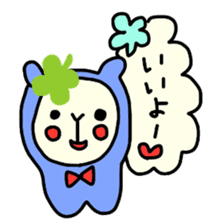 Happy clover Alpaca and chick sticker #3867940