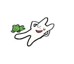 sleepy rabbit and frog sticker #3868928