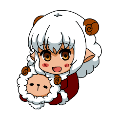 sheep girl and her pet