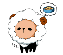 sheep girl and her pet sticker #3869019