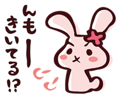 Hello? white cat&rabbit! sticker #3870505