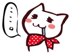 Hello? white cat&rabbit! sticker #3870508