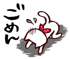 Hello? white cat&rabbit! sticker #3870510