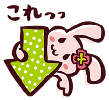 Hello? white cat&rabbit! sticker #3870515