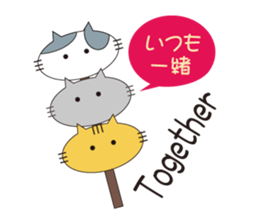 Cats in food box sticker #3871536