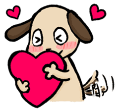Dog and cat are fall in love sticker #3872577