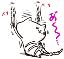 Zombie cat "Karakara" sticker #3872834