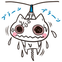 Zombie cat "Karakara" sticker #3872835