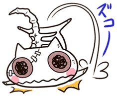 Zombie cat "Karakara" sticker #3872836