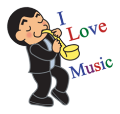 The wandering sax man sticker #3873747