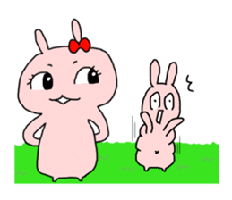 Cute or Monstrous ? rabbit sticker #3877146