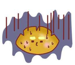 Drooping eyebrows cream-filled roll2 sticker #3877391