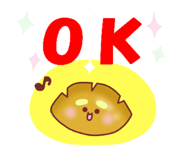 Drooping eyebrows cream-filled roll2 sticker #3877393