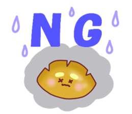 Drooping eyebrows cream-filled roll2 sticker #3877394