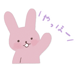 Fluffy bunny & Girl sticker #3879607