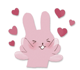 Fluffy bunny & Girl sticker #3879618