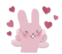 Fluffy bunny & Girl sticker #3879618