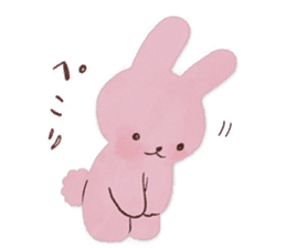 Fluffy bunny & Girl sticker #3879622