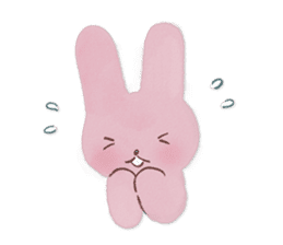 Fluffy bunny & Girl sticker #3879623