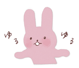 Fluffy bunny & Girl sticker #3879645