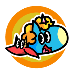 96.'s Sticker:TUNOZAWA-san's BLUE & RED