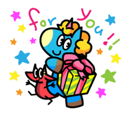 96.'s Sticker:TUNOZAWA-san's BLUE & RED sticker #3879861