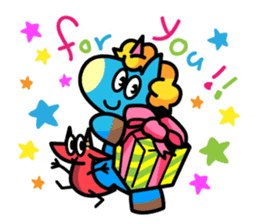 96.'s Sticker:TUNOZAWA-san's BLUE & RED sticker #3879861
