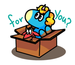 96.'s Sticker:TUNOZAWA-san's BLUE & RED sticker #3879862
