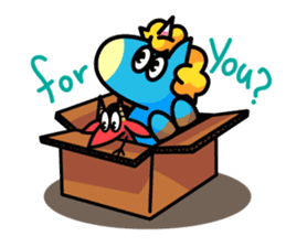 96.'s Sticker:TUNOZAWA-san's BLUE & RED sticker #3879862