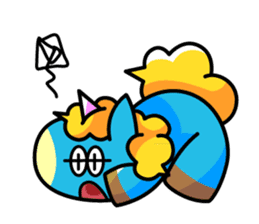 96.'s Sticker:TUNOZAWA-san's BLUE & RED sticker #3879871