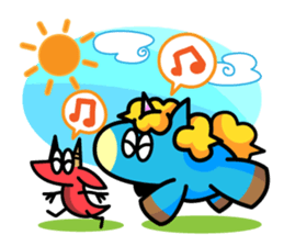 96.'s Sticker:TUNOZAWA-san's BLUE & RED sticker #3879884