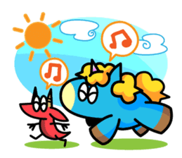 96.'s Sticker:TUNOZAWA-san's BLUE & RED sticker #3879884