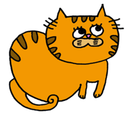 kawaii red tabby cat ! sticker #3881650