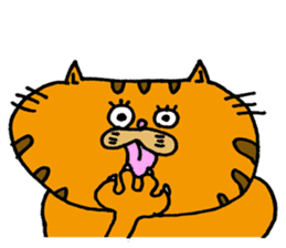 kawaii red tabby cat ! sticker #3881652