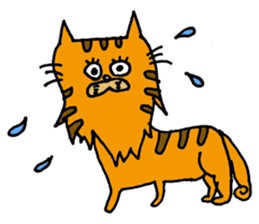 kawaii red tabby cat ! sticker #3881654