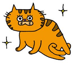 kawaii red tabby cat ! sticker #3881675