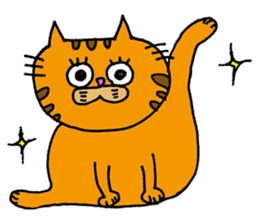 kawaii red tabby cat ! sticker #3881676