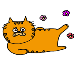 kawaii red tabby cat ! sticker #3881677