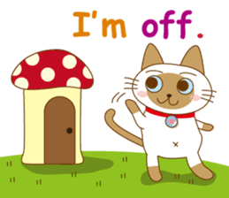 "siamta" of siamese cat (English ver.) sticker #3882931