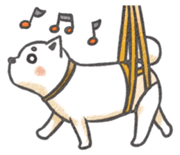 Sticker of nursing of an old dog sticker #3883612