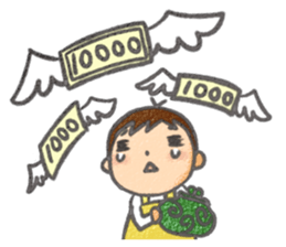 Sticker of nursing of an old dog sticker #3883629