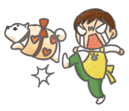 Sticker of nursing of an old dog sticker #3883632