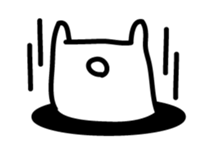 Simple white bear 4 sticker #3884305