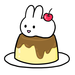 The sticker of "a snowrabbit"